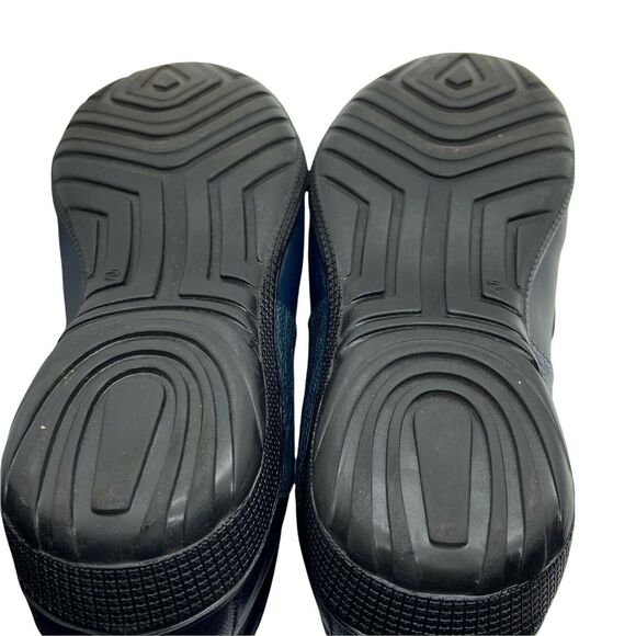 Studio Belvedere Sneakers Shoes Mens Size 8 M Bene Navy Blue Ostrich Lace Up - Picture 6 of 11